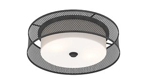 3D Currey and company Notte Flush Mount model