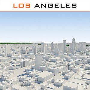 3d los angeles cityscape model