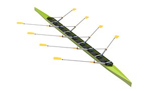 Eight Men Rowing Boat