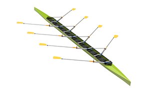 Eight Men Rowing Boat