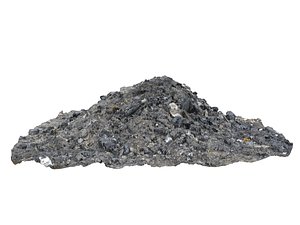 burned ground rubble 3D model