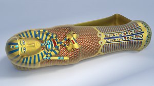 King Tutankhamun Sarcophagus - Game Ready