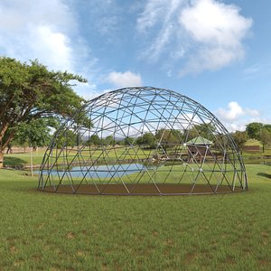 Hemisphere Geodesic Metal Construction