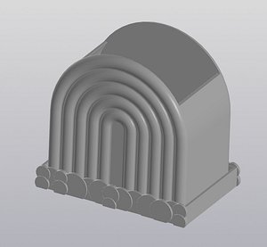 Rainbow and clouds Planter 3D model
