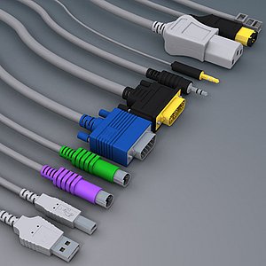 plug cable 3d max