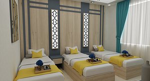 hotel room rte 3D model