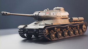 3D IS-2 - WW2 Soviet Heavy Tank 3D model model