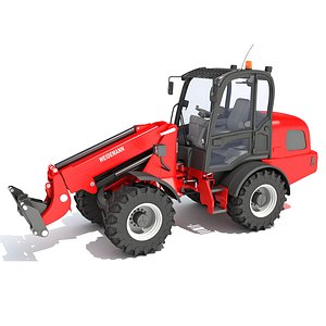 Telescopic Wheel Loader Weidemann 3D model