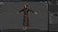 Medieval Priest Realistic Character Catholic Friar Model