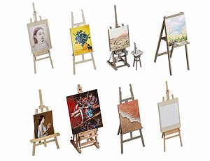 Easel Painting supplies Art supplies 3D