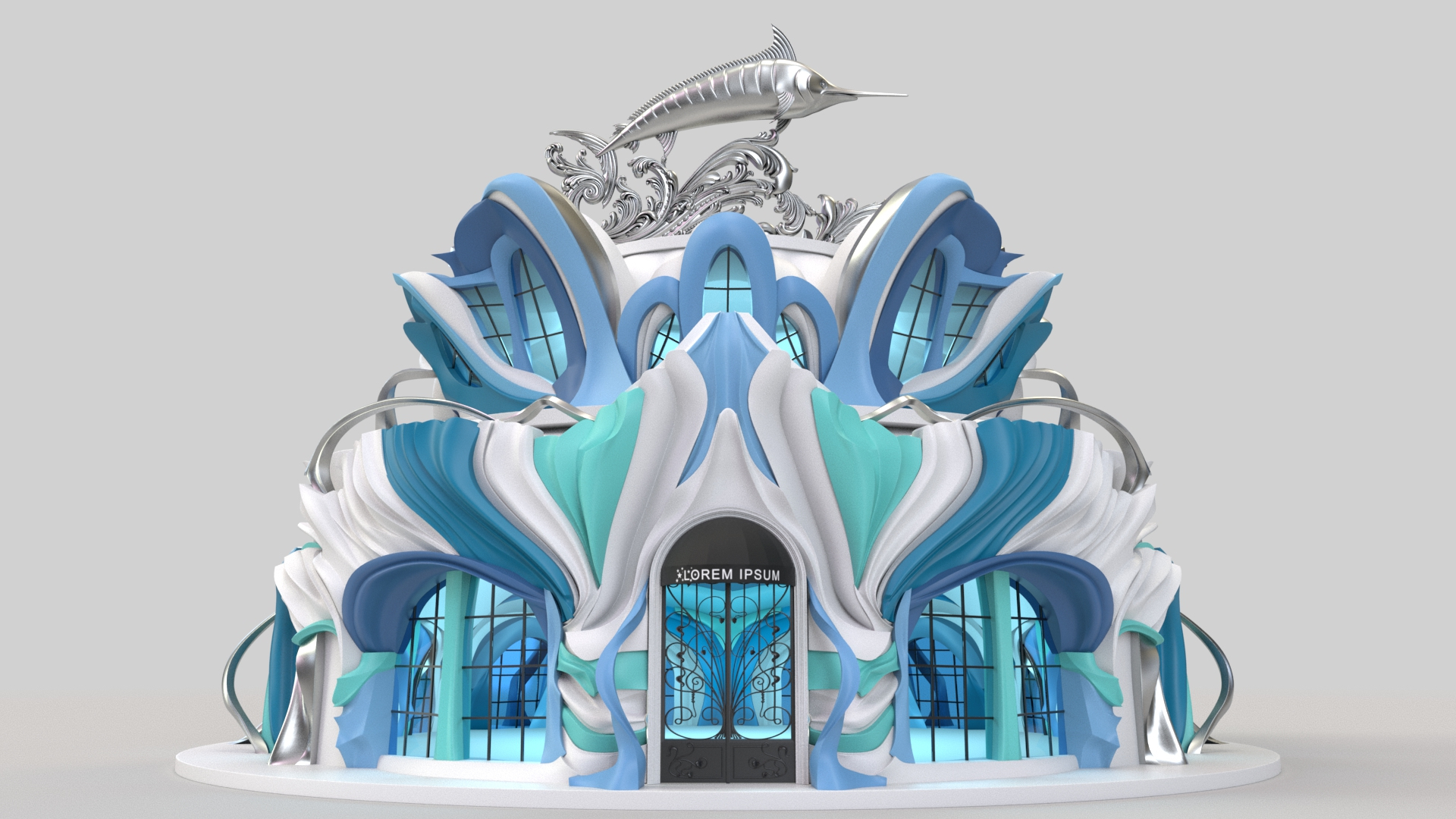 Metaverse Seafood Restaurant X3 Concept 3D Model - TurboSquid 2084322