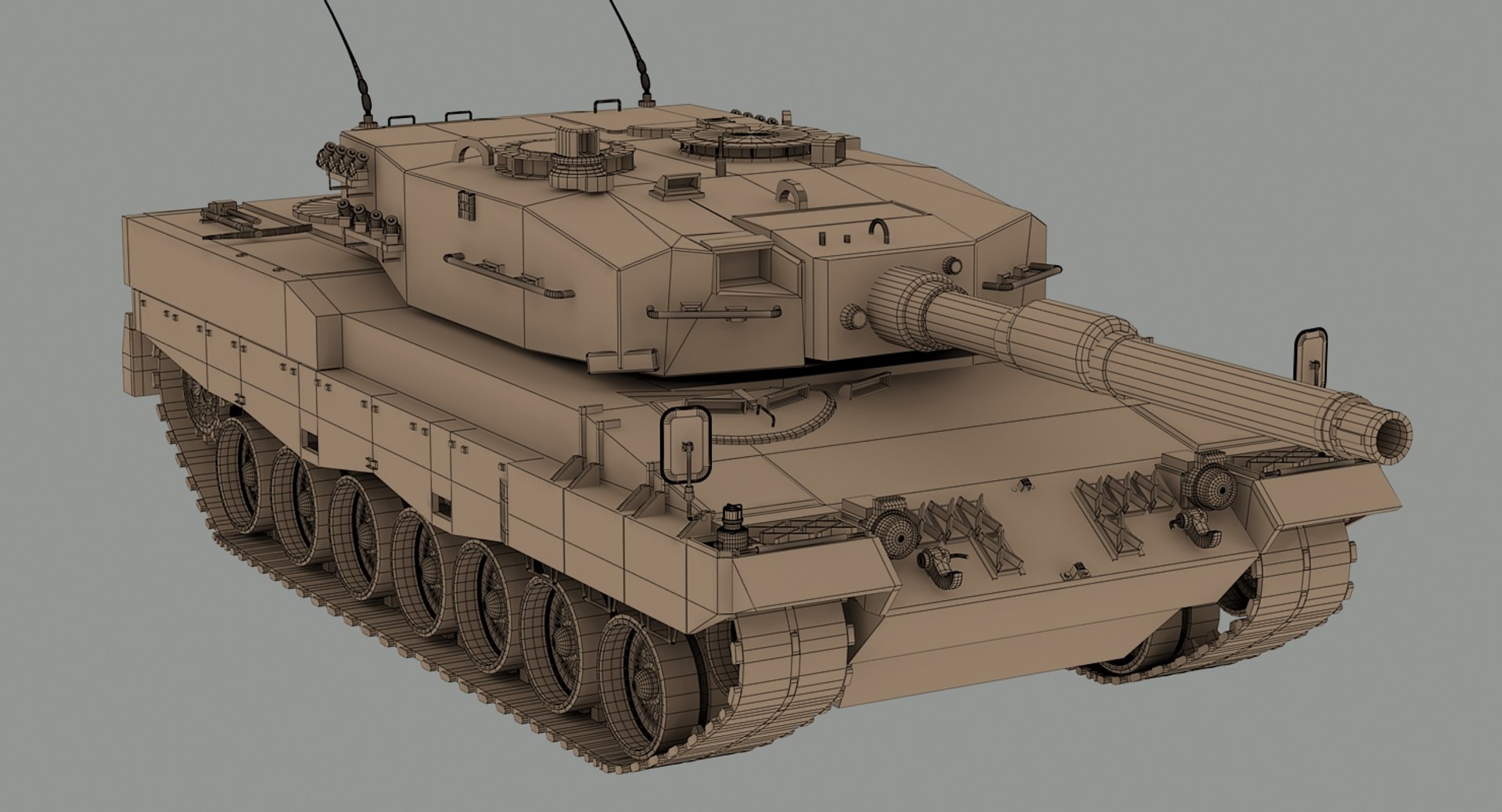 Leopard 2 Tank 3ds