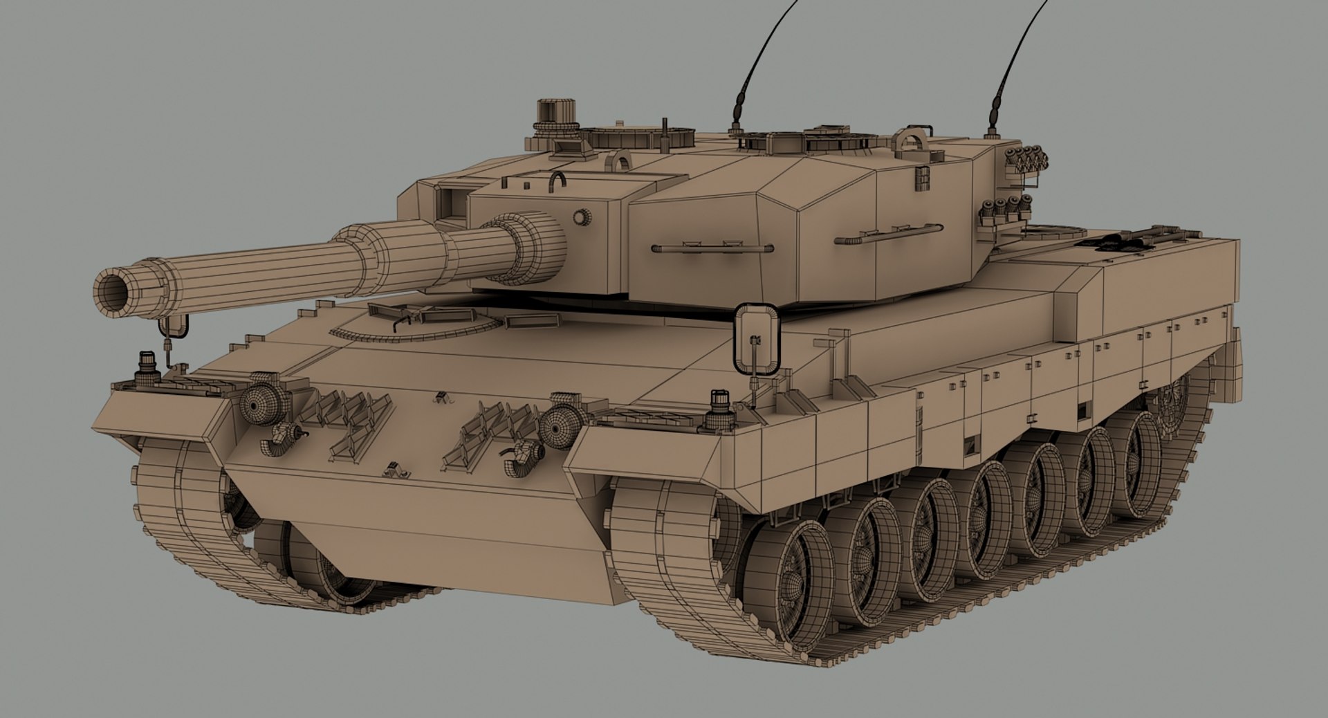 Leopard 2 Tank 3ds