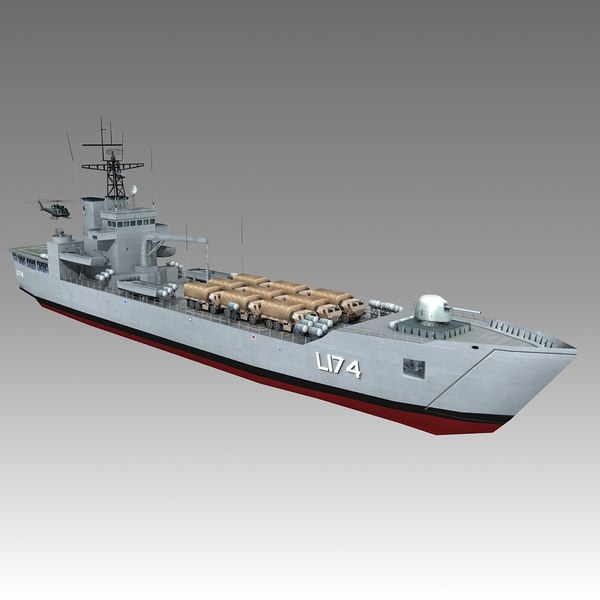 lst-uss jason class truck 3d c4d