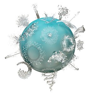 3D 55 Fluid Splash 3D Model  IMM Brush Vol 1