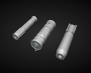 3D Weapon Silencers Pack model