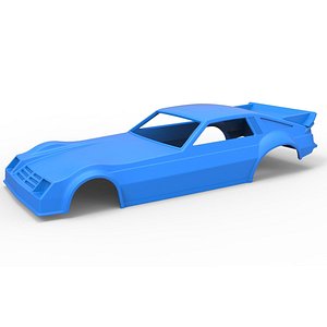 3D model Shell of Vintage Funny Car Scale 1 to 25