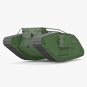 Tank MK 4 Female Green Rigged model