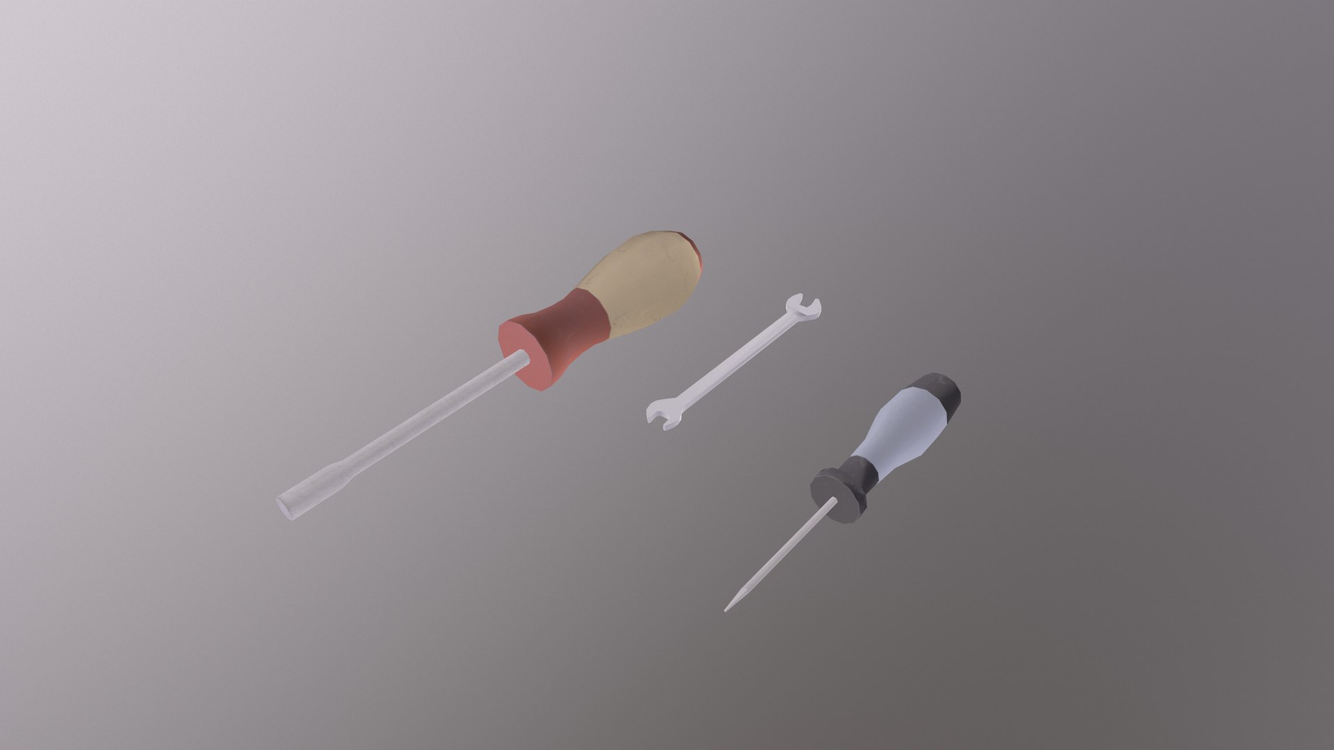 3D Model Wrench Screwdriver Low-poly 3D Model - TurboSquid 2281043
