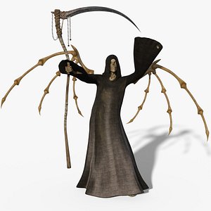 Ghost of Christmas Yet to Come visits - DEATH GRIM REAPER Low-poly 3D model 3D model