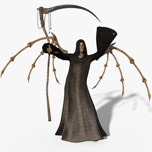 Ghost of Christmas Yet to Come visits - DEATH GRIM REAPER Low-poly 3D model