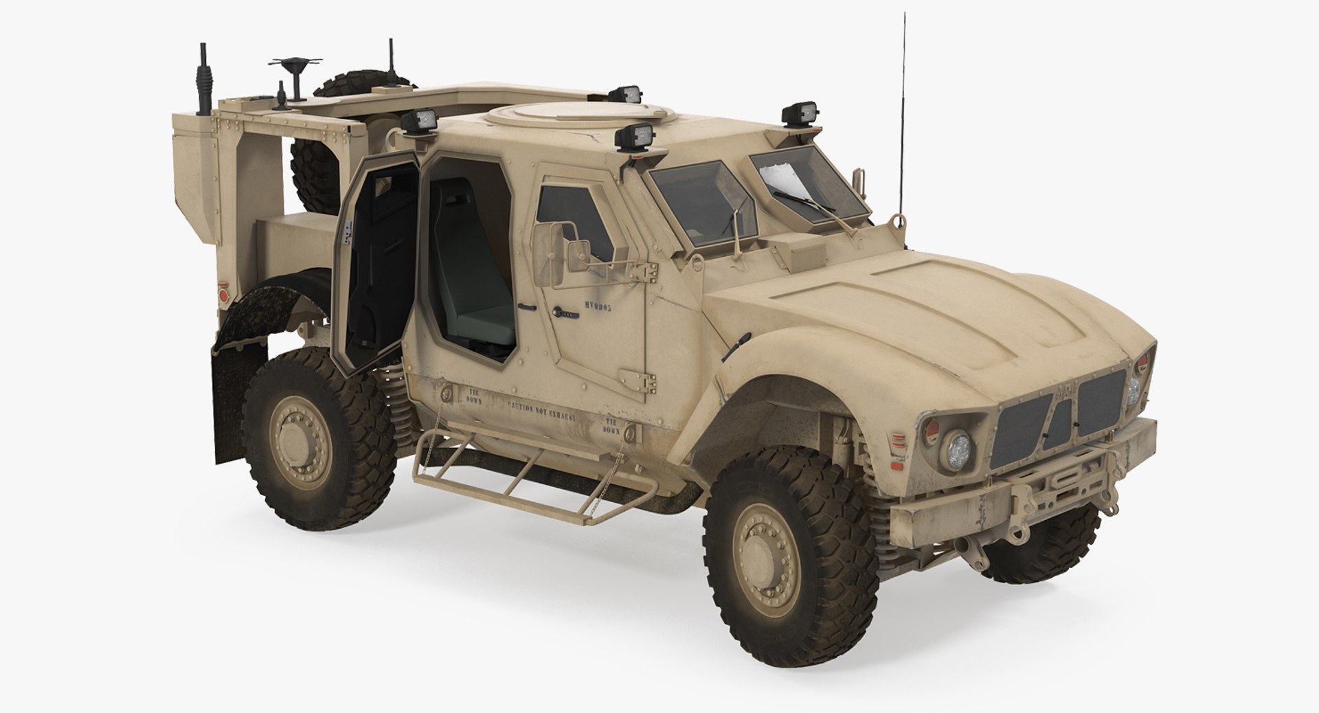 Oshkosh M-ATV Mine Resistant Ambush Protected Vehicle Rigged 3D model preview