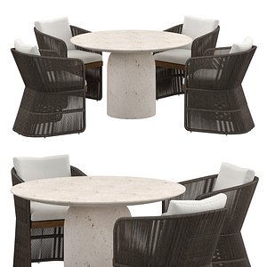 ELLISSE TABLE Havana Chair 3D