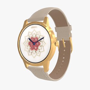 Titan Lotus by Nebula - Solid Gold Analog Watch1 3D model