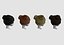 hairstyle in 4 colors