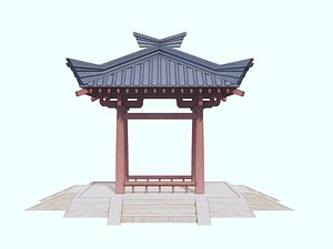 3D Ancient Han-style Pavilion model