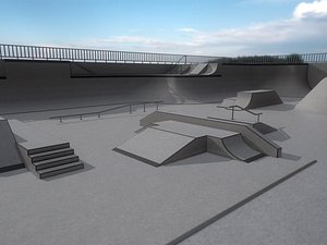skatepark skate modular 3D model