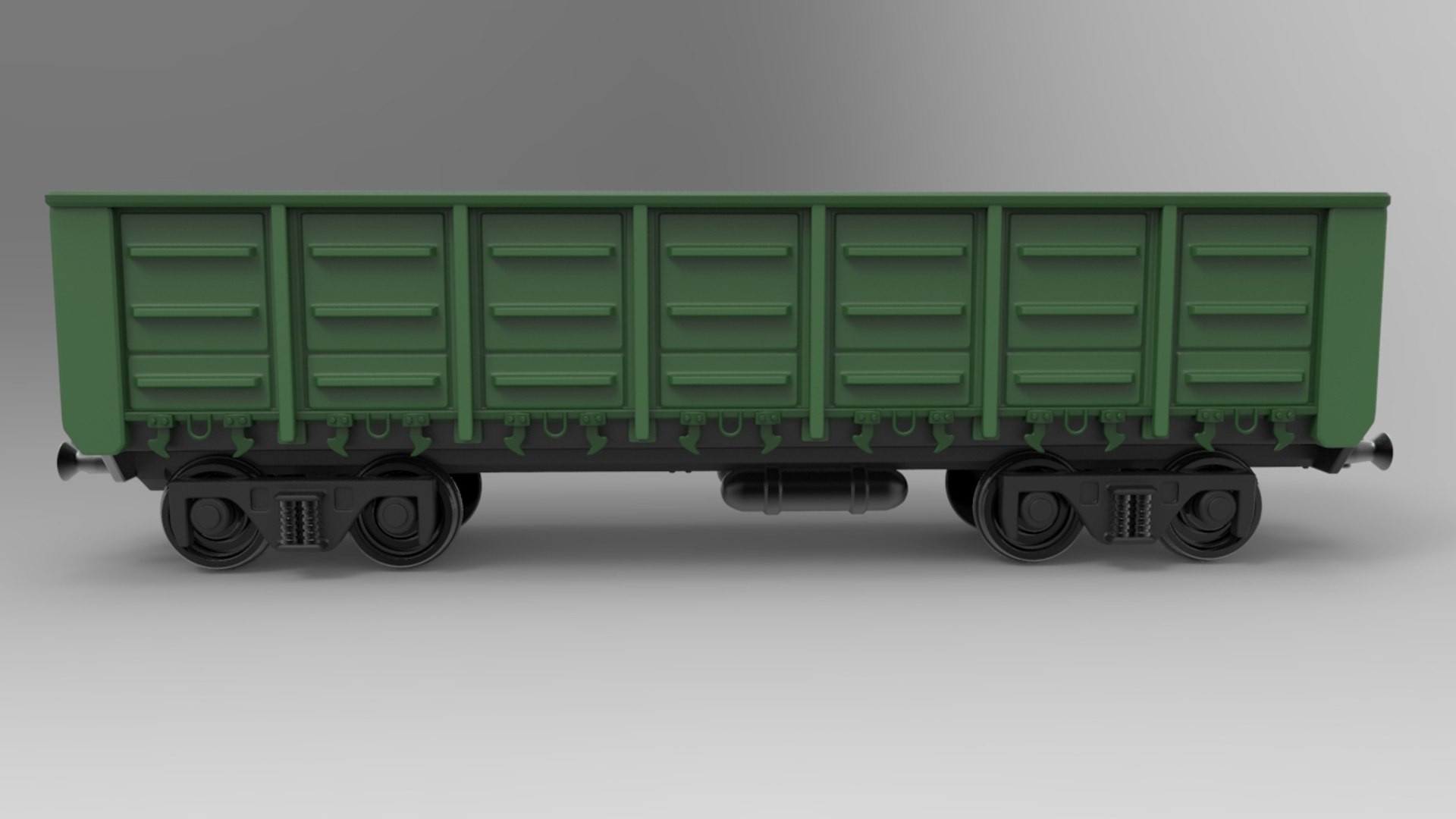 3d Railway Gondola Car