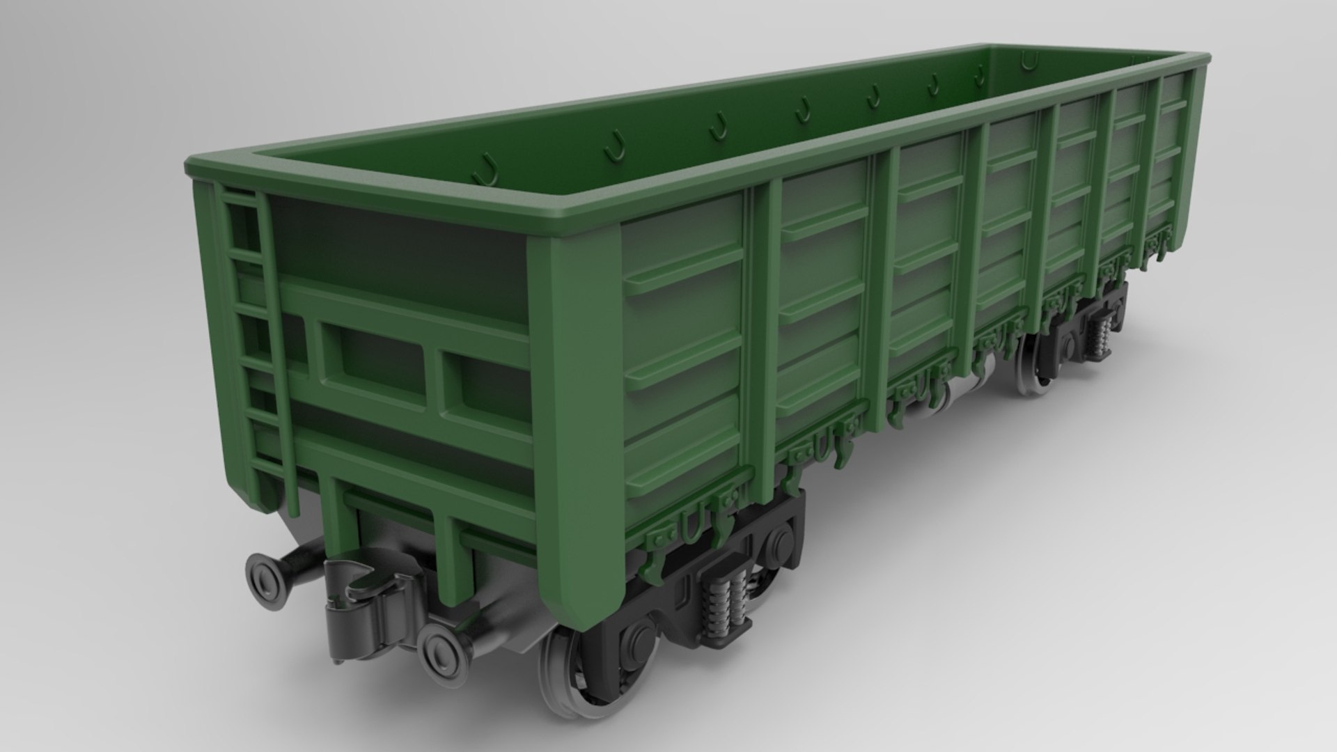 3d Railway Gondola Car