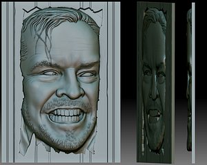 Shining horror movie relief for CNC router or 3D printer