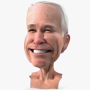 3D Cartoon Joe Biden Smiling Head