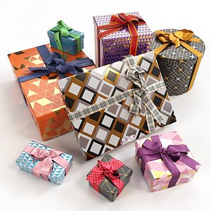 box bow gift 3D model