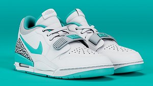 3D Air Jordan Legacy 312 Low White Turquoise