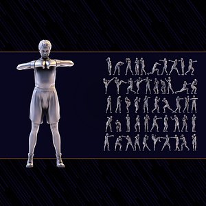 3D Boxer Woman Set02
