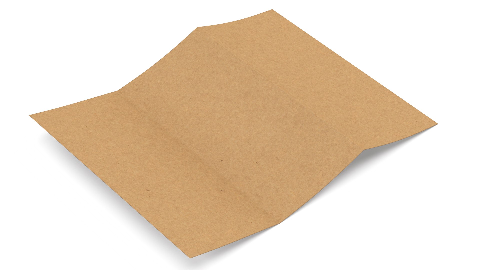 Zigzag Folded Kraft Paper 3D model preview