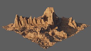 8K Detailed Cliff Landscape 5 3D