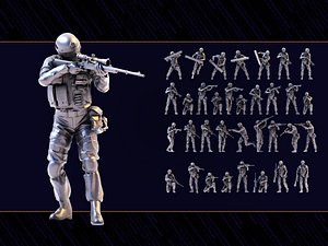 SWAT Figure Set 03 3D model