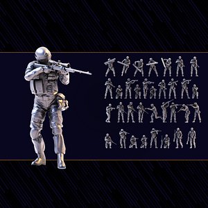 SWAT Figure Set 03 3D model
