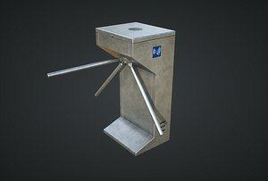 3D model inteligent security flap gate