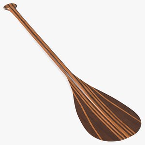 Wood Canoe Paddle with Palm Grip