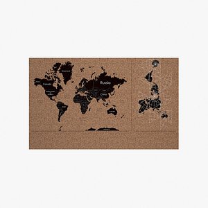 Cork map notice board 02