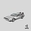 DeLorean Low Poly Driving