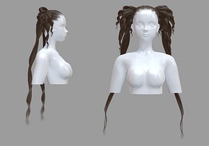 Stylized Long Hairstyle model