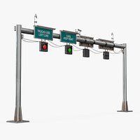 Highway Traffic Control Gantry with Lane Signs