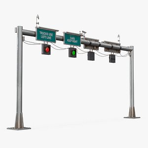 Highway Traffic Control Gantry with Lane Signs