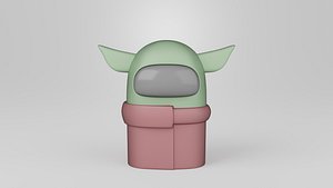 Fan  Among Us Baby Yoda 3D